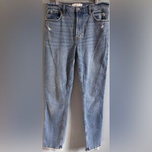 Abercrombie & Fitch High Rise Skinny Jeans Size 28 Distressed Raw Hem
